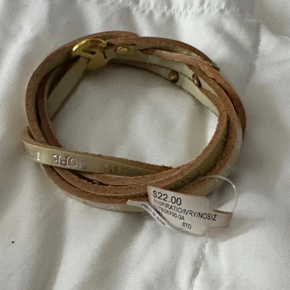 Tan Leather Wrap Bracelet